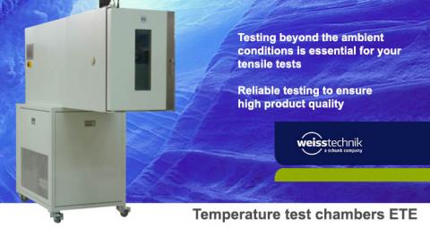 ETE hőkamrák – anyagvizsgáló rendszer