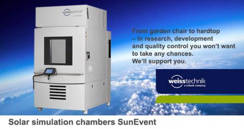 SunEvent típusú napfény szimulációs kamrák